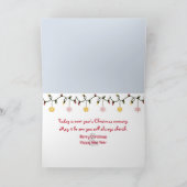 Weihnachtsschneemann mit Irish Setter Dog Karte (Innenseite)