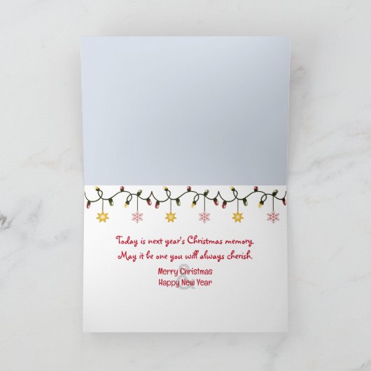 Weihnachtsschneemann mit Irish Setter Dog Karte (Innenseite)