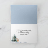 Weihnachtsschneemann mit Lebkuchenmann Feiertagskarte (Innenseite)