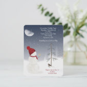 Weihnachtsschneemann mit Star-Party Einladung (Stehend Vorderseite)