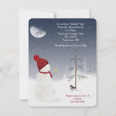 Weihnachtsschneemann mit Star-Party Einladung (Vorderseite)