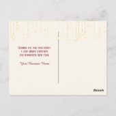 Weihnachtsschneemann mit Stern für Kiefern Postkarte (Rückseite)