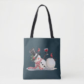 Weihnachtsschneemann mit Weihnachtsgeschenk Weihna Tasche (Vorderseite)