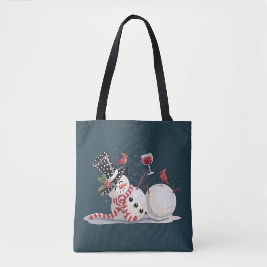 Weihnachtsschneemann mit Weihnachtsgeschenk Weihna Tasche (Vorderseite)