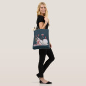 Weihnachtsschneemann mit Weihnachtsgeschenk Weihna Tasche (Am Model)