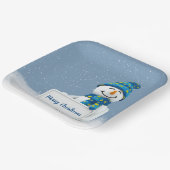 Weihnachtsschneemann mit Zeichen Pappteller (Gewinkelt)