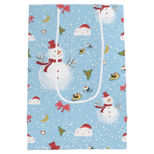 Weihnachtsschneemann Mittlere Geschenktüte (Rückseite)