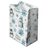 Weihnachtsschneemann Mittlere Geschenktüte (Rückseite Schrägansicht)