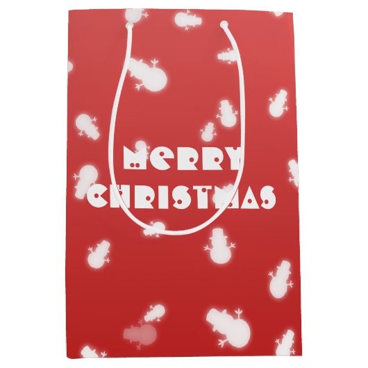 Weihnachtsschneemann Mittlere Geschenktüte (Vorderseite)