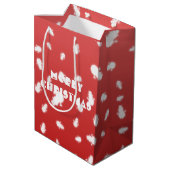 Weihnachtsschneemann Mittlere Geschenktüte (Rückseite Schrägansicht)