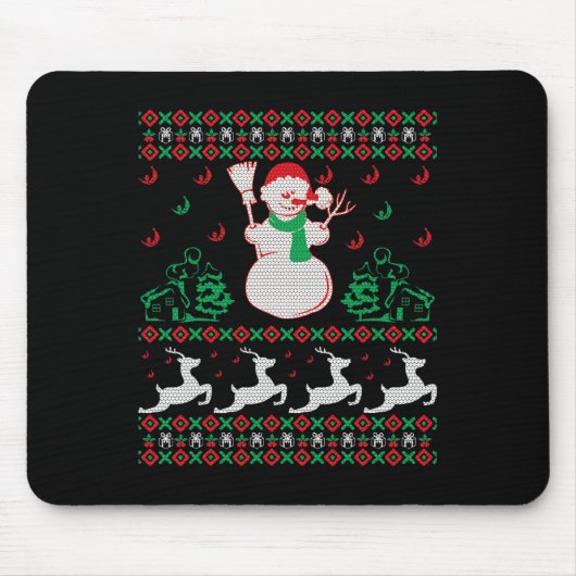 Weihnachtsschneemann Mousepad (Vorne)