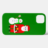 Weihnachtsschneemann niedlich Case-Mate iPhone hülle (Rückseite (Horizontal))