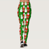 Weihnachtsschneemann niedlich leggings (Rückseite)