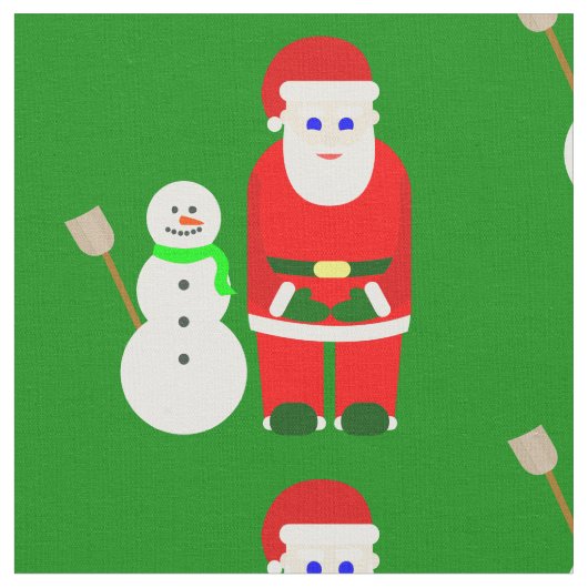 Weihnachtsschneemann niedlich stoff (Nahaufnahme)