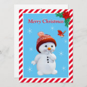 Weihnachtsschneemann & Niedliche Weihnachtskarte (Vorne/Hinten)