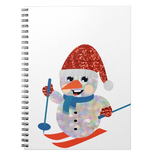 Weihnachtsschneemann Notizblock (Vorderseite)