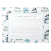 Weihnachtsschneemann Notizblock (Vorderseite)