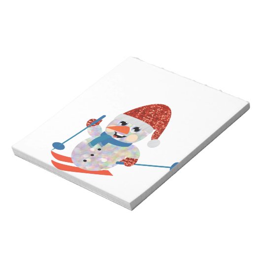 Weihnachtsschneemann Notizblock (Rotiert)