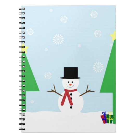 Weihnachtsschneemann Notizblock (Vorderseite)