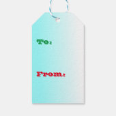 Weihnachtsschneemann ohne Pechgeschenk Tag Geschenkanhänger (Rückseite)