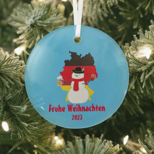 Weihnachtsschneemann Ornament Aus Glas (InSitu)