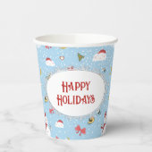 Weihnachtsschneemann Pappbecher (Links)