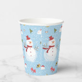 Weihnachtsschneemann Pappbecher (Rechts)