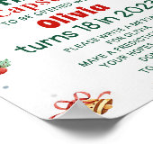 Weihnachtsschneemann Party Kapselszeichen Poster (Ecke)