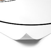 Weihnachtsschneemann, Pinguin und Gitarre Poster (Ecke)