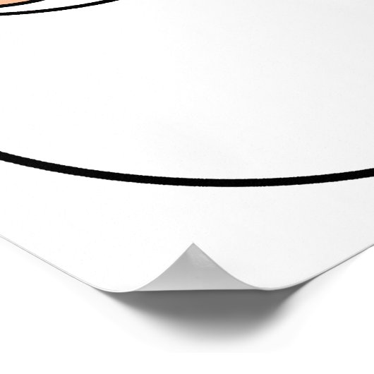 Weihnachtsschneemann, Pinguin und Gitarre Poster (Ecke)