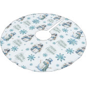 Weihnachtsschneemann Polyester Weihnachtsbaumdecke (Schrägansicht)