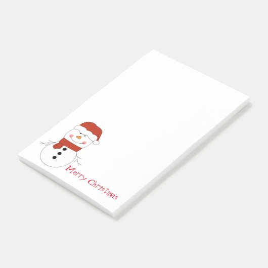 Weihnachtsschneemann Post-it-Notes Post-it Klebezettel (angewinkelt)