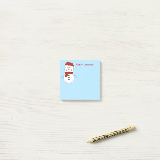 Weihnachtsschneemann Post-it-Notes Post-it Klebezettel (Auf Schreibtisch)
