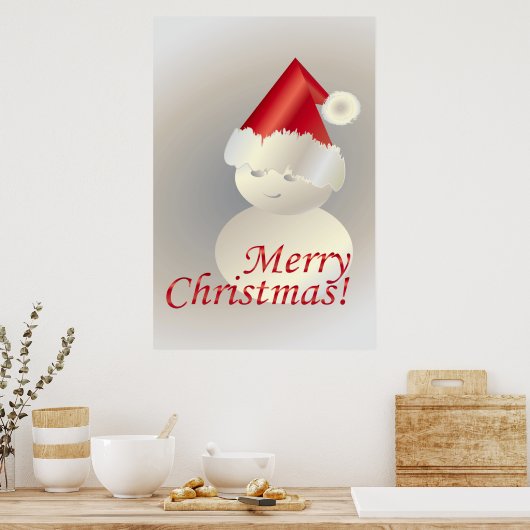 Weihnachtsschneemann Poster (Küche)