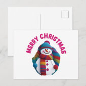 Weihnachtsschneemann Postkarte (Vorne/Hinten)
