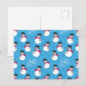 Weihnachtsschneemann Postkarte (Vorne/Hinten)