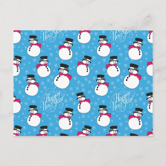 Weihnachtsschneemann Postkarte (Vorderseite)