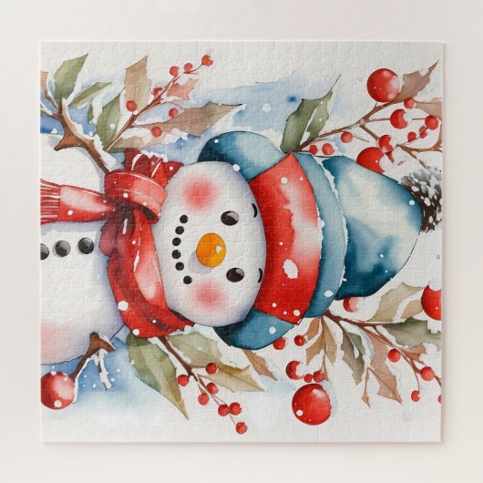 Weihnachtsschneemann Puzzle (Horizontal)