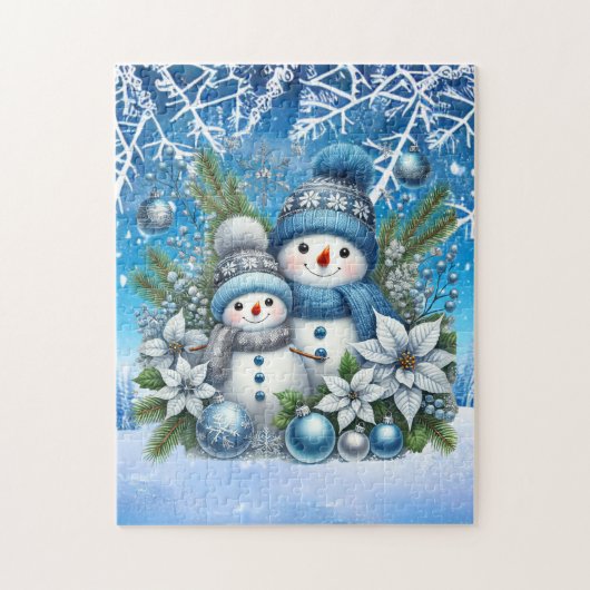 Weihnachtsschneemann Puzzle (Vertikal)