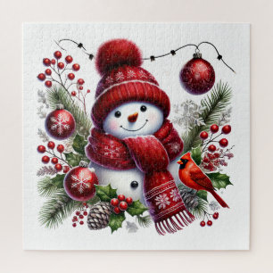 Weihnachtsschneemann Puzzle