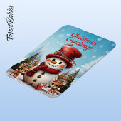 Weihnachtsschneemann, Reindeer Xmas Urlaub ☃️ 🦌 � Magnet