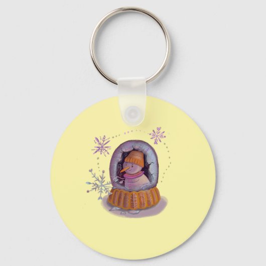 Weihnachtsschneemann Schlüsselanhänger (Vorderseite)