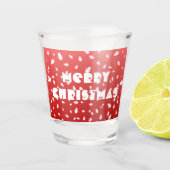 Weihnachtsschneemann Schnapsglas (Vorderseite)