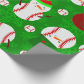 Weihnachtsschneemann-Schneeflocke Geschenkpapier (Ecke)