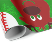 Weihnachtsschneemann-Schneeflocke Geschenkpapier (Rolleneckpunkt)