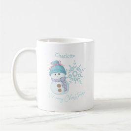 Weihnachtsschneemann Schneeflocke Niedliche Kaffee Kaffeetasse