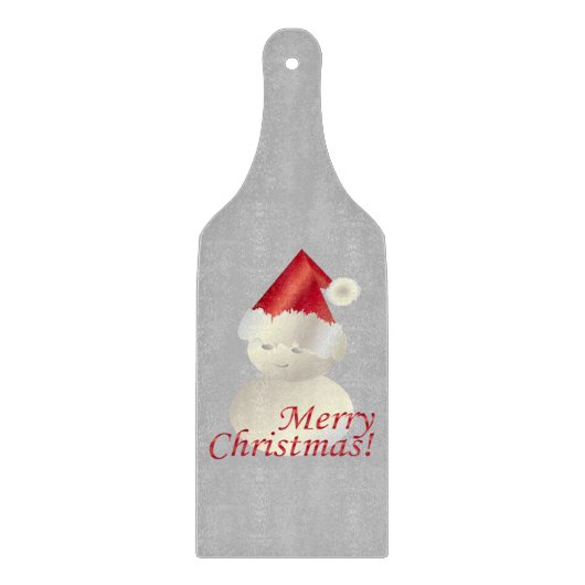 Weihnachtsschneemann Schneidebrett (Vorderseite)