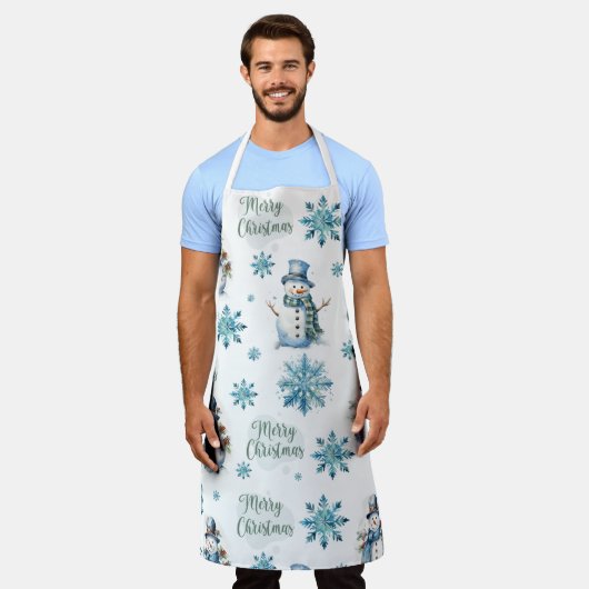 Weihnachtsschneemann Schürze (Getragen)