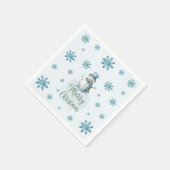 Weihnachtsschneemann Serviette (Ecke)