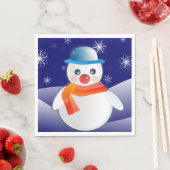 Weihnachtsschneemann Serviette (Beispiel)